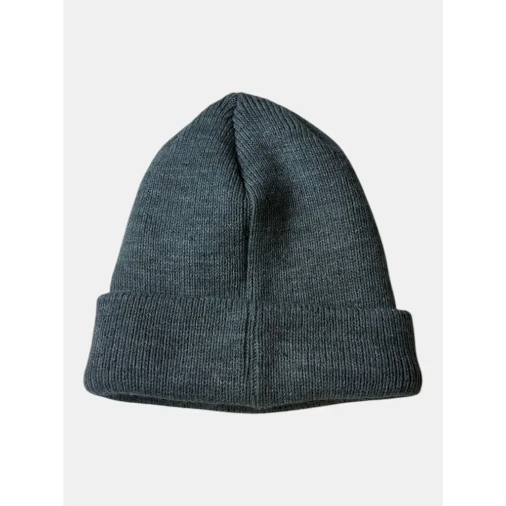Adidas Gray Beanie Trefoil Logo Knit Hat One Size